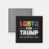 トランプ用LGBTQゲイレズビアン2024 マグネット (正面/裏面)