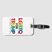 トランプ用LGBTQゲイレズビアン2024 ラゲッジタグ (正面横)