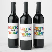トランプ用LGBTQゲイレズビアン2024 ワインラベル (ボトル)