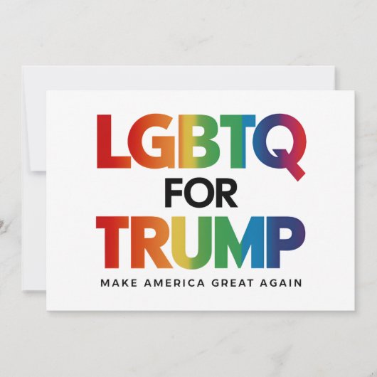 トランプ用LGBTQゲイレズビアン2024 招待状 (正面)