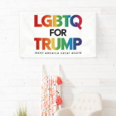 トランプ用LGBTQゲイレズビアン2024 横断幕 (インサイチュ)