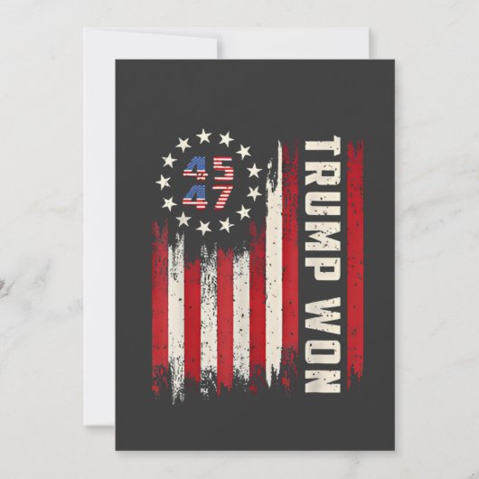 トランプ発足式アメリカ国旗を獲得 招待状 (正面)