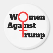 トランプ磁石に対する女性 マグネット (正面)