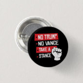 トランプ禁止スタンス 缶バッジ (正面&裏面)