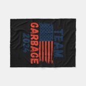 トランプ私たちはチームのゴミ切り株が再び勝った選 フリースブランケット (正面(横))