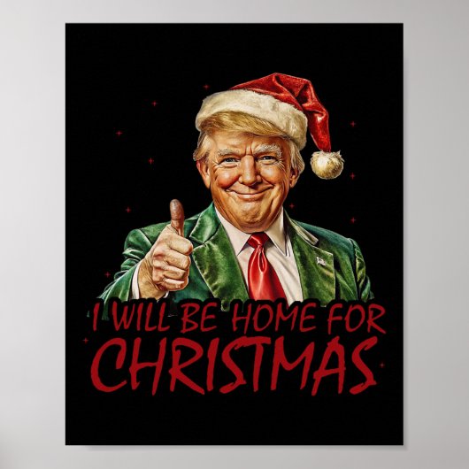 トランプ私はクリスマスに家に帰る ポスター (正面)