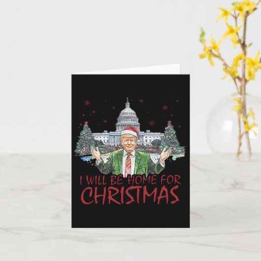 トランプ私はクリスマスのクリスマスのために家おもしろいに1 カード (黄色い花)