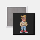 トランプ私は単に2024おもしろい年の冷たい男Mだ マグネット (正面/裏面)