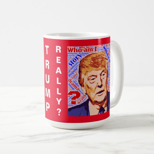 トランプ私は本当に白いクラシックマグカップ コーヒーマグカップ (正面右)