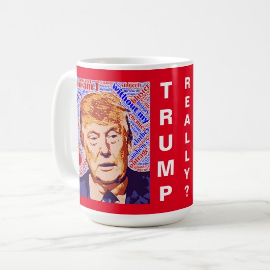 トランプ私は本当に白いクラシックマグカップ コーヒーマグカップ (正面左)