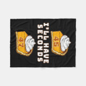 トランプ私は秒45 47パンプキンパイ感謝祭を持っている フリースブランケット (正面(横))