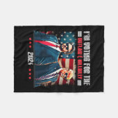 トランプ私は違法行為と丘の中の刺激のために投票している フリースブランケット (正面(横))