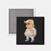 トランプ私は2024年の冷えおもしろいたミーム マグネット (正面/裏面)
