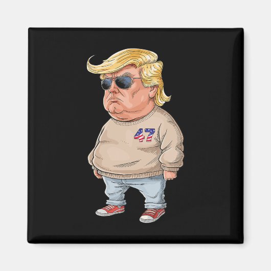 トランプ私は2024年の冷えおもしろいたミーム マグネット (正面)