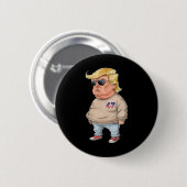 トランプ私は2024年の冷えおもしろいたミーム 缶バッジ (正面&裏面)