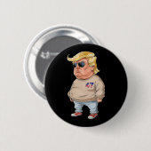 トランプ私は2024年の冷えおもしろいたミーム 缶バッジ (正面&裏面)