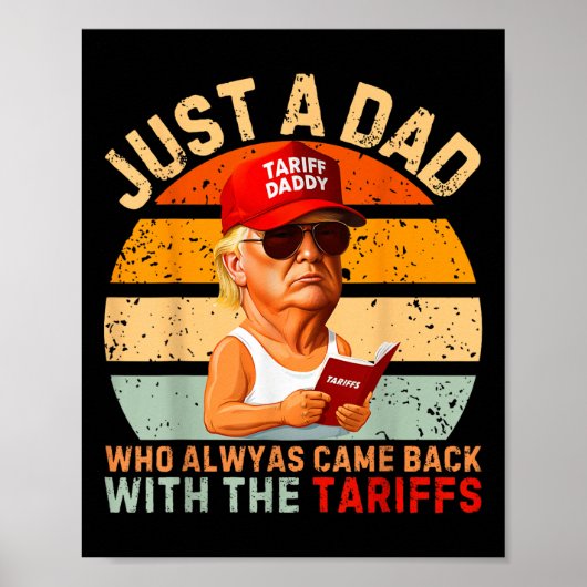 トランプ税を常に来支持するただおもしろいのパパ ポスター (正面)