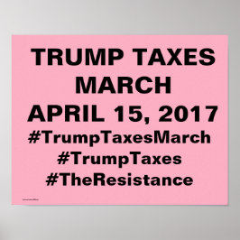 トランプ税3月の抗議 ポスター