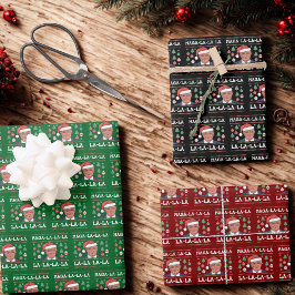 トランプ笑わされるマガララアグリーなクリスマス ラッピングペーパーシート