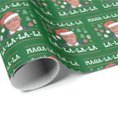 トランプ笑わされるマガララアグリーなクリスマス ラッピングペーパー (ロールコーナー)