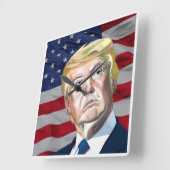 トランプ第45代米国大統領 – 贈り物 スクエア壁時計 (傾斜)