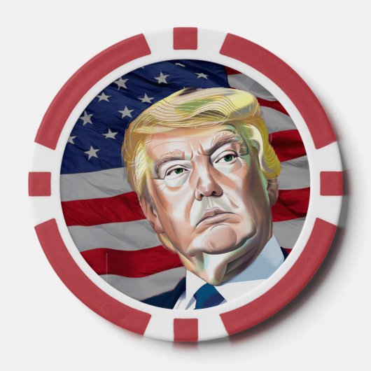 トランプ第45代米国大統領 – 贈り物 ポーカーチップ (正面)
