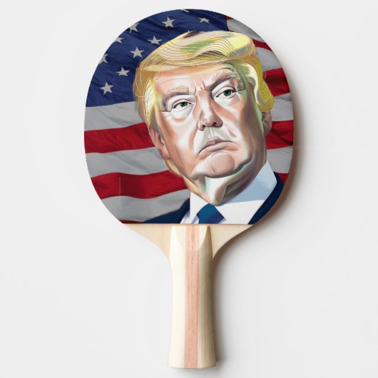 トランプ第45代米国大統領 – 贈り物 卓球ラケット (正面)