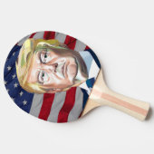 トランプ第45代米国大統領 – 贈り物 卓球ラケット (横)