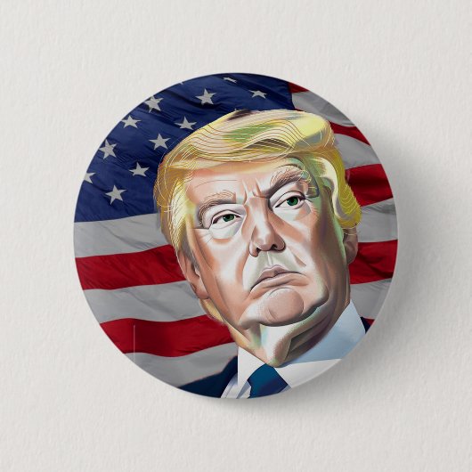 トランプ第45代米国大統領 – 贈り物 缶バッジ (正面)