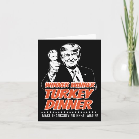 トランプ第47代大統領Thanksgiving受賞者Turkey Di カード (正面)