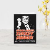 トランプ第47代大統領Thanksgiving受賞者Turkey Di カード (黄色い花)