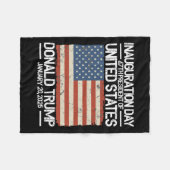 トランプ第47期米国大統領就任式の日2025 フリースブランケット (正面(横))