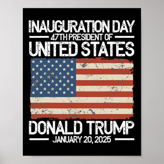 トランプ第47期米国大統領就任式の日2025 ポスター (正面)