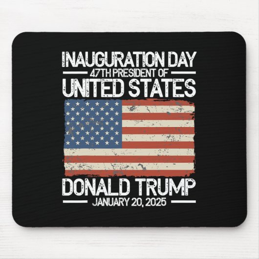 トランプ第47期米国大統領就任式の日2025 マウスパッド (正面)