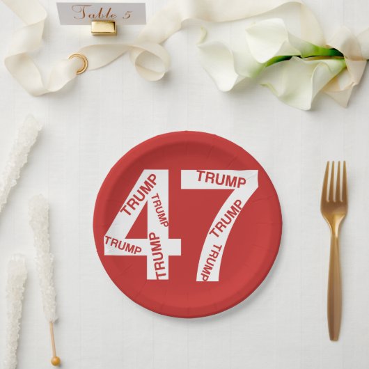 トランプ第47期米国紙プレート ペーパープレート (ウェディング)
