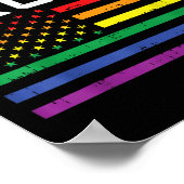 トランプ米国国旗のゲイProドナルド2020再選投票 ポスター (角)