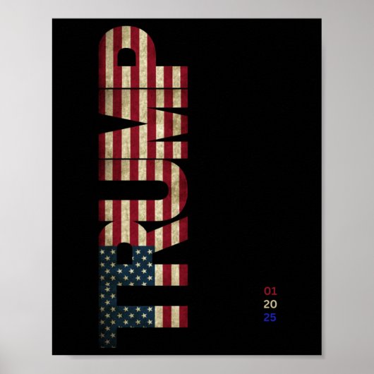 トランプ米国国旗1 ポスター (正面)