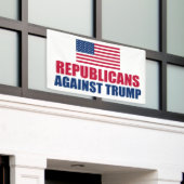 トランプ米国旗に対する共和党員 横断幕 (ビルの外側)