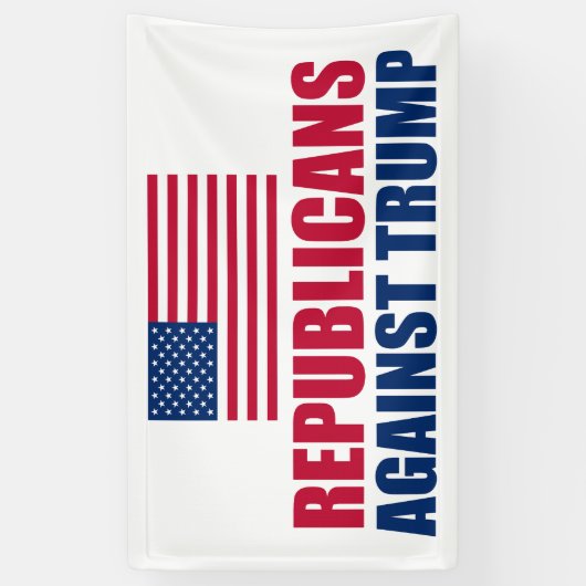 トランプ米国旗に対する共和党員 横断幕 (縦)