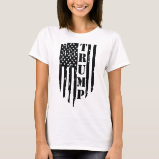 トランプ米国旗の女性のTシャツ Tシャツ