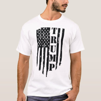 トランプ米国旗の男性のTシャツ Tシャツ