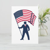 トランプ米大統領がアメリカ国旗を掲げる 招待状 (スタンド正面)