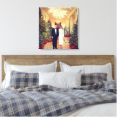 トランプ米大統領ホワイトハウスクリスマス キャンバスプリント (インサイチュ (寝室))