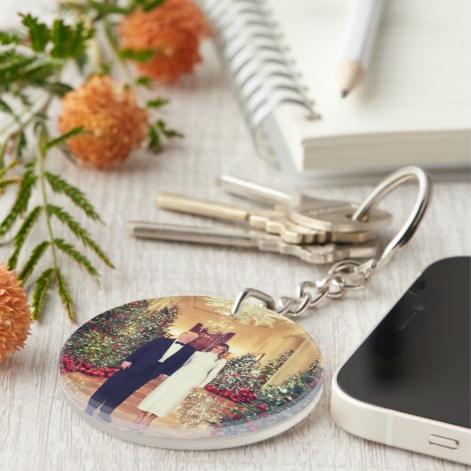 トランプ米大統領ホワイトハウスクリスマス キーホルダー (正面右)