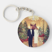 トランプ米大統領ホワイトハウスクリスマス キーホルダー (正面)