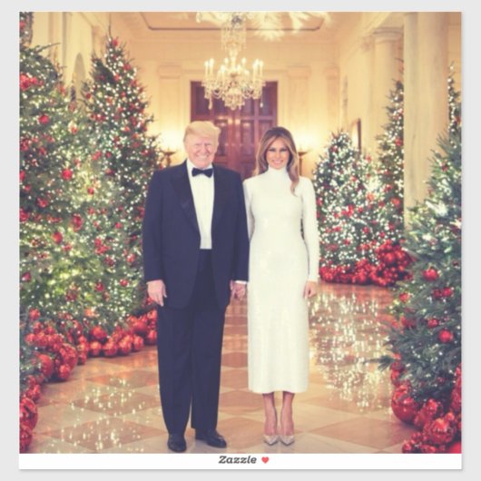 トランプ米大統領ホワイトハウスクリスマス シール (シート)