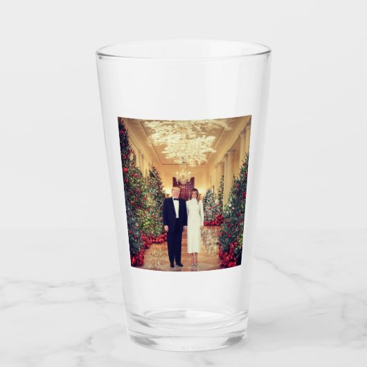 トランプ米大統領ホワイトハウスクリスマス タンブラーグラス (正面)