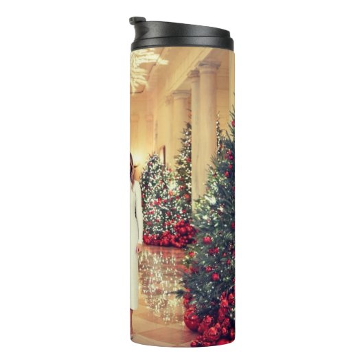 トランプ米大統領ホワイトハウスクリスマス タンブラー (回転右)