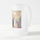 トランプ米大統領ホワイトハウスクリスマス フロストグラスビールジョッキ (正面右)