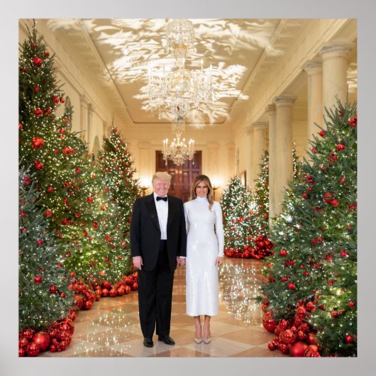 トランプ米大統領ホワイトハウスクリスマス ポスター (正面)